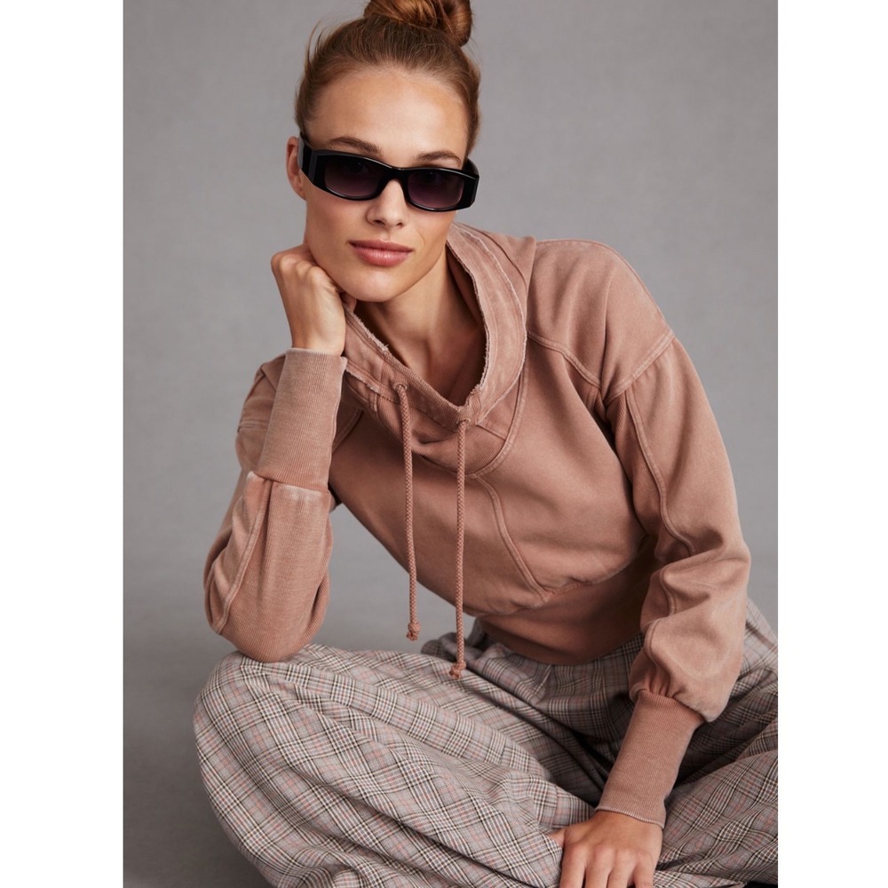 Anthropologie Daily Practice The Belle Sweatshirt Copper XS/S